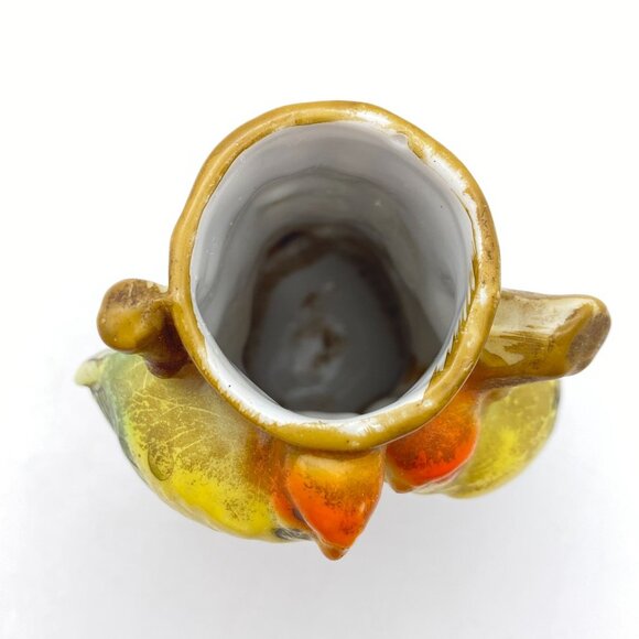 VTG Parakeet bud vase ceramic Japan Birds Budgies Love bird - Picture 8 of 8